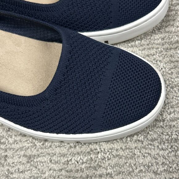 Vionic Shoes Womens 8.5 Uptown Skimmer Navy Knit Slip On Flats Comfort - Picture 2 of 10